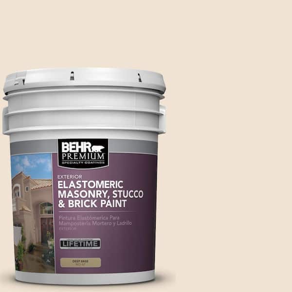 5 gal. #MS-25 Viejo White Elastomeric Masonry, Stucco and Brick Exterior Paint
