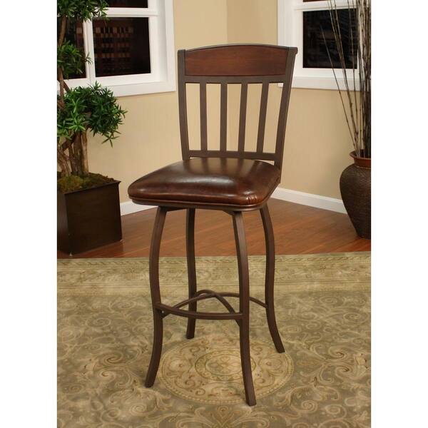 American Heritage Lancaster 30 in. Ginger Spice Cushioned Bar Stool
