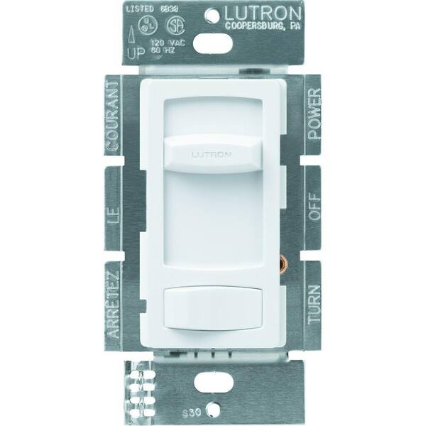 Lutron Skylark Contour Dimmer Switch for Electronic Low-Voltage, 300-Watt/Single-Pole or 3-Way, White (CTELV-303PR-WH)