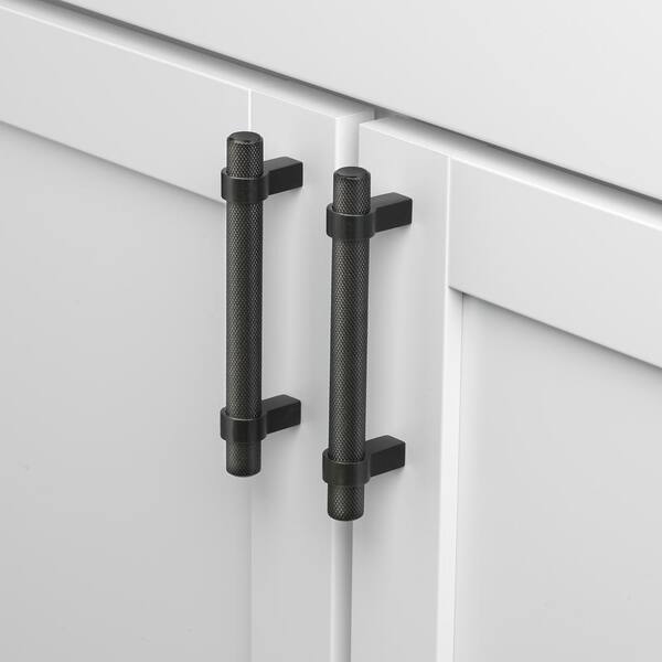 thumbnail image 2 of GlideRite 5 Inch Cabinet Pulls - Matte Black Solid Steel Bar Handles 2 of 9