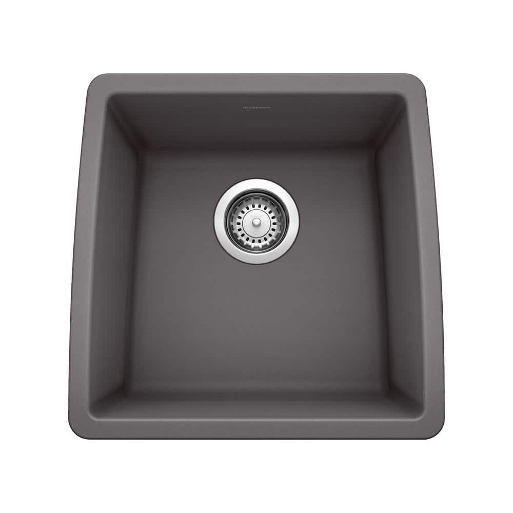 PERFORMA SILGRANIT Slate Granite Composite 18 in. Undermount Bar Sink