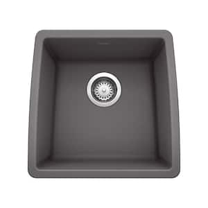 PERFORMA SILGRANIT Slate Granite Composite 18 in. Undermount Bar Sink