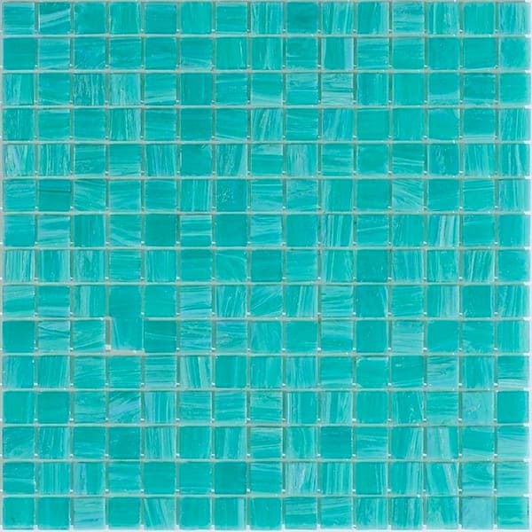 Apollo Tile Celestial 4" x 6" Glossy Persian Green Glass Mosaic Uniform square Wall & Floor Sample Tile 0.13 sq. ft./Piece (1-Pack)