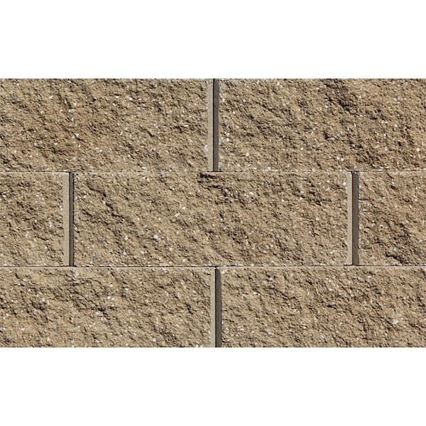 Rockwood Retaining Walls Sapphire 17.25 in. x 6 in. x 12 in. Sandstone Concrete Garden Wall Block (27-Pieces/20.25 sq. ft. /Pallet)
