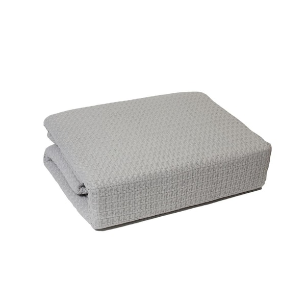 Lintex Marquis Gray Cotton Full/Queen Blanket
