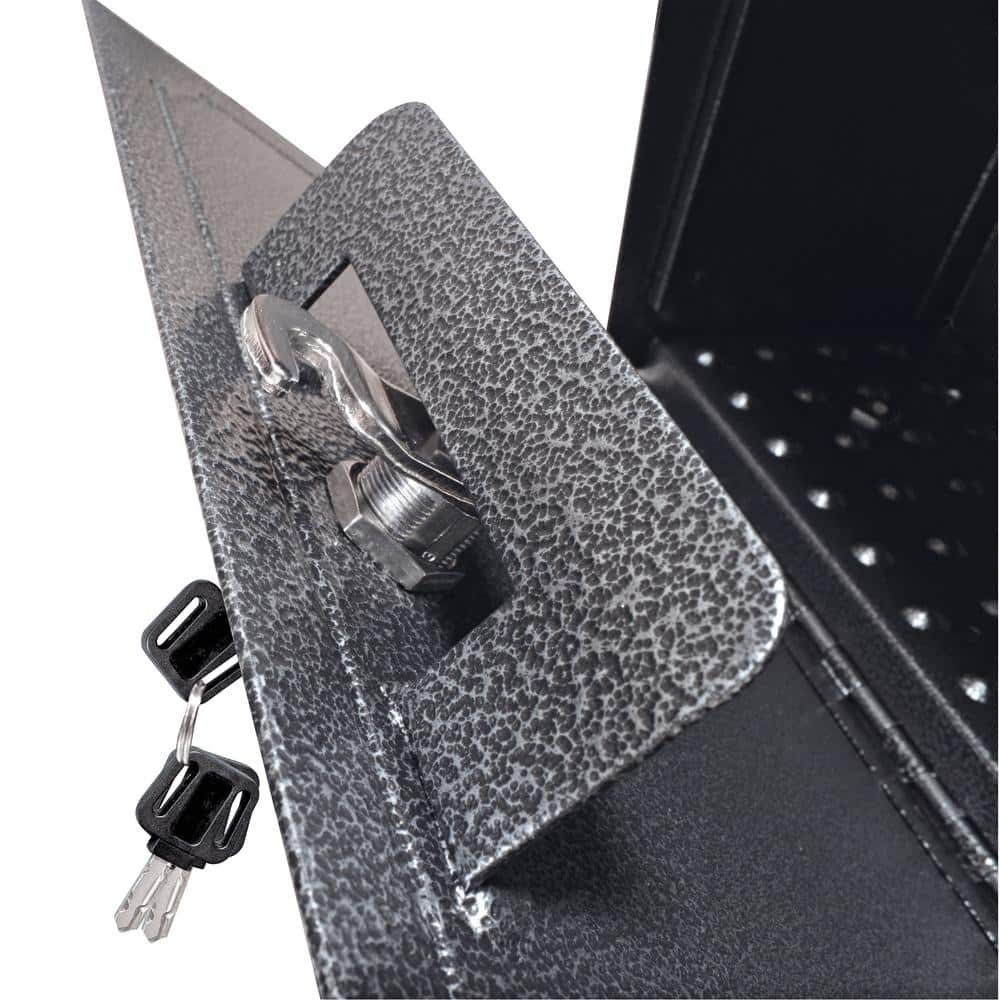 Galaxy Black Steel Lockable Wall-Mount Mailbox