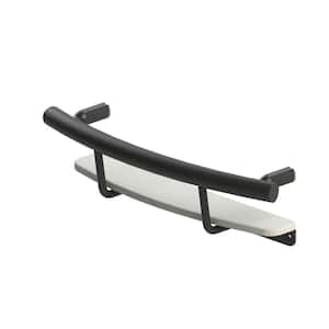 20 in. Concealed Screw Grab Bar and Shampoo Shelf, Designer Grab Bar, ADA Compliant Up to 500 lbs. in Matte Black