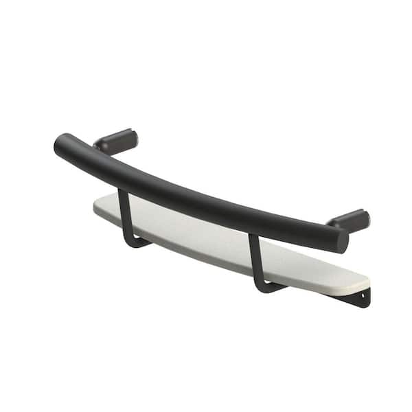 INVISIA 20 in. Concealed Screw Grab Bar and Shampoo Shelf, Designer Grab Bar, ADA Compliant Up to 500 lbs. in Matte Black