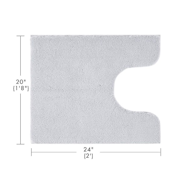 Marshmallow Grey 20 in. x 24 in. Contour Bath Mat