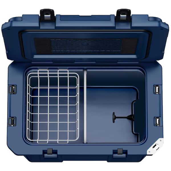 futhork Navy Blue 60 qt. Portable Chest Cooler with Cup Holders