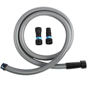 10 Foot Long Dust Collection Power Tool Hose Kit with 5  Fittings/Attachments for Multiple Types/Brands of Power Tools and Work Shop  Vacuums