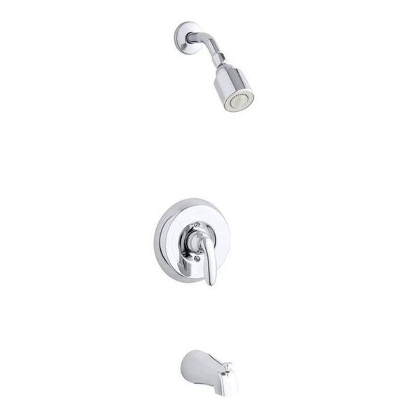 KOHLER Coralais 1-Handle Tub and Shower Trim Kit in Brushed Chrome (Valve Not Included)