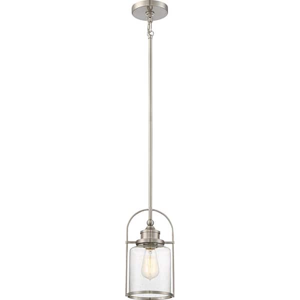 Quoizel Payson 6.5 in. 1-Light Brushed Nickel Mini Pendant