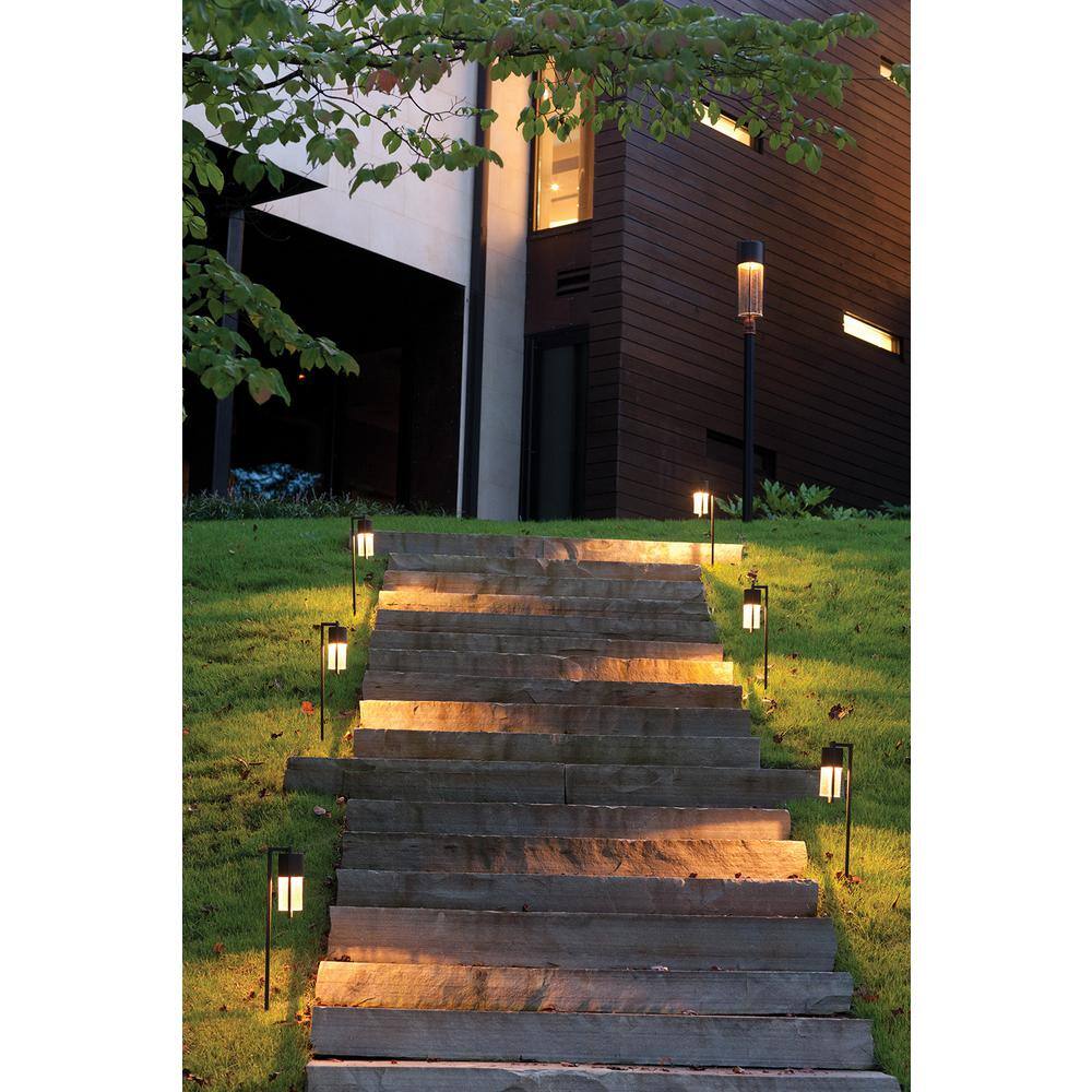 Buckeye Bronze Aluminum Outdoor Post Light with Clear Seedy Glass