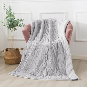 Cozy Gray Down Alternative Polyester Throw Blanket