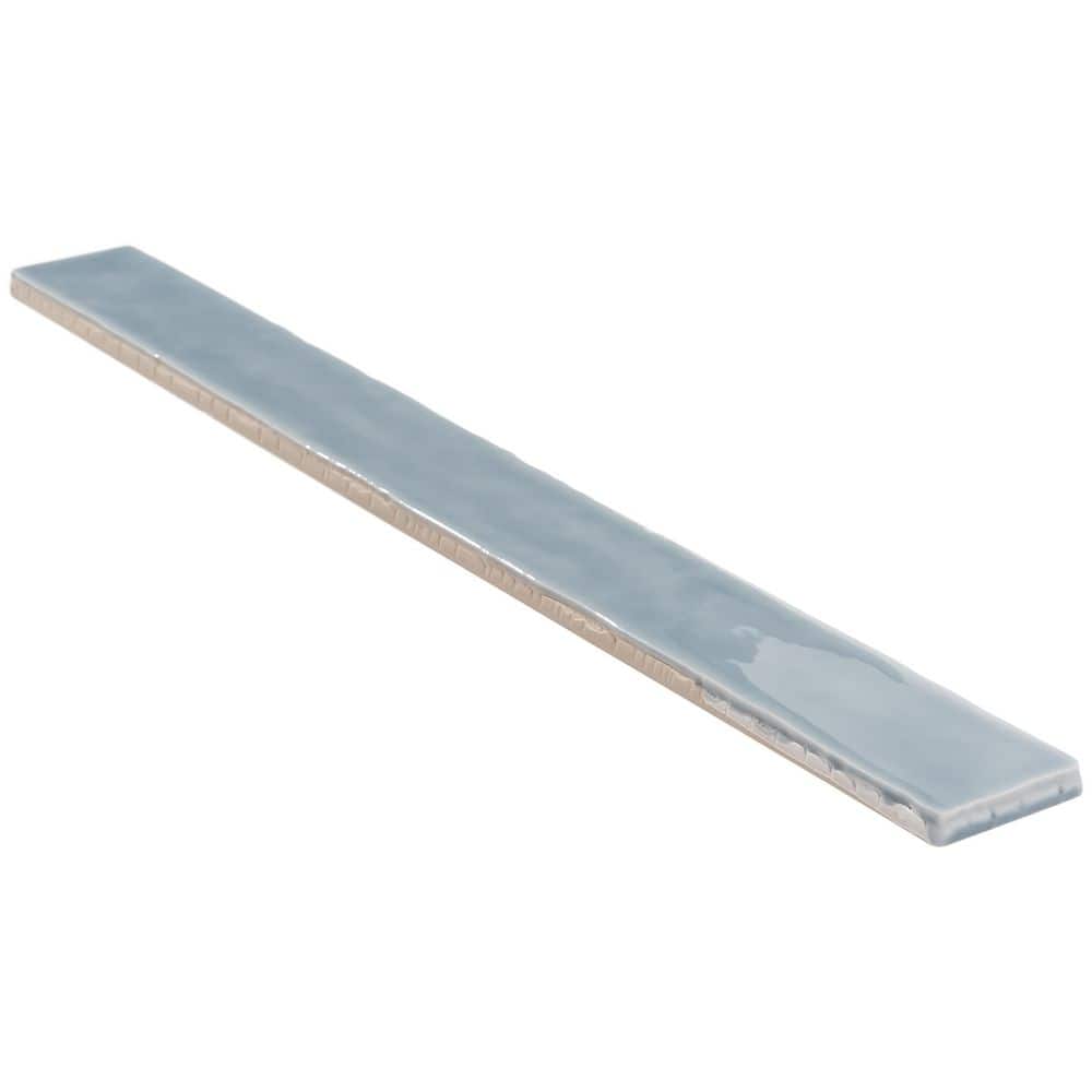 Nantucket Blue 2" x 20" Polished Ceramic Subway Wall Tile