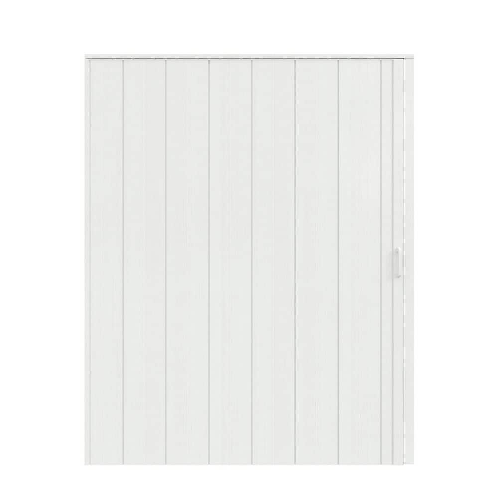 SOCBAZZAR 60 in x 80 in. White Oak Finished Interior PVC Folding