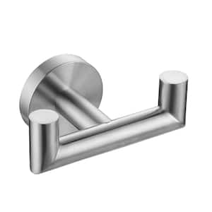 J-Hook Double Robe/Towel Hook Stainless Steel in Brushed Nickel