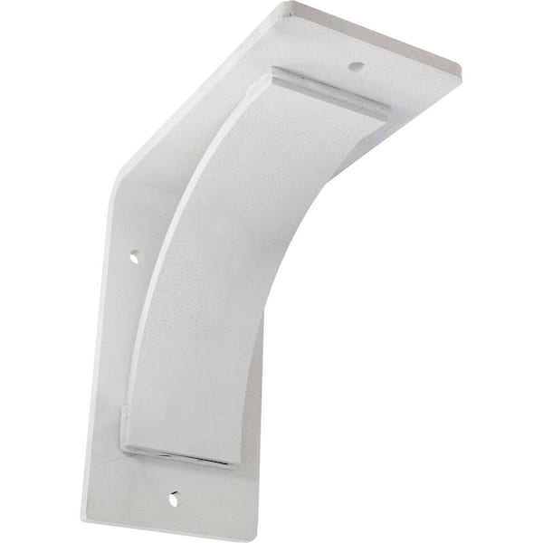 Ekena Millwork 3 in. x 6 in. x 6 in. Hammered White Morris Steel Bracket
