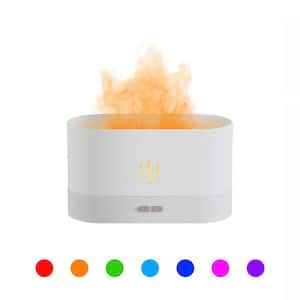 White Oil Diffuser Ultrasonic Cool Mist Diffuser Waterless Auto Shut Off 5 Color Lights for Home Office