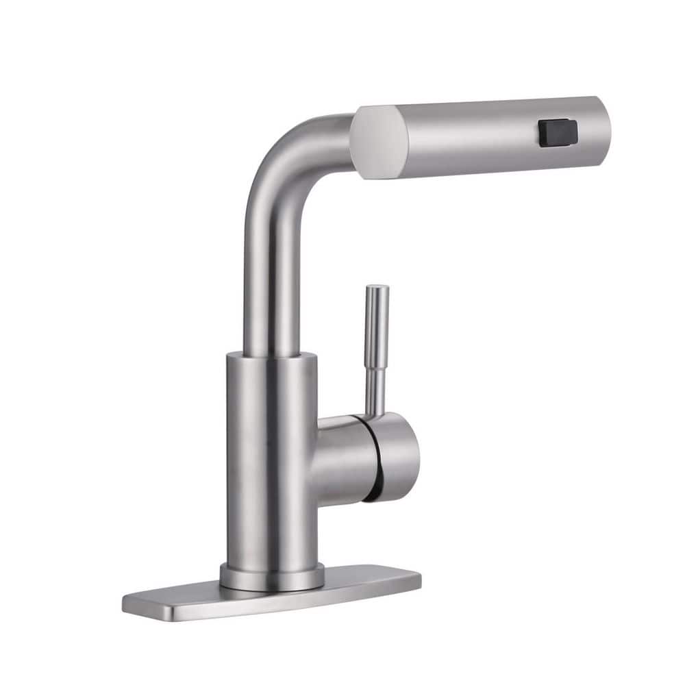 11.3 in. Single Handle Pull Down Sprayer Kitchen Faucet with Advanced Spray and 360° Spout Swivel in Brushed Nickel price history on PriceWatchPro