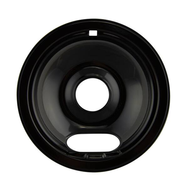 6 Inch Black Porcelain Stove Burner Drip Pan – Replacement For Whirlpool Range (Fits Part # 4378455)