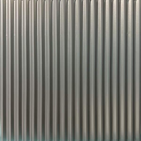 Channel Argent Silver 4 ft. x 8 ft. Faux Tin Glue-Up Wainscoting Panels (3-Pack) (96 sq. ft./Case)