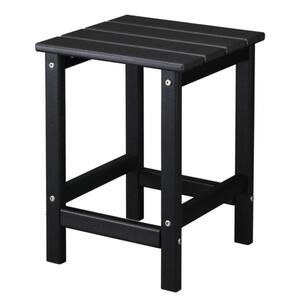 14 x 14 x 18.5 in. Plastic Single Layer Square Side Table Black