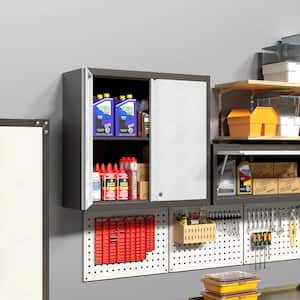 30.3 in. W x 30.3 in. H x 11.8 in. D Freestanding Cabinet with Lock Garage Cabinet with 1 Adjustable Shelf and 2 Doors