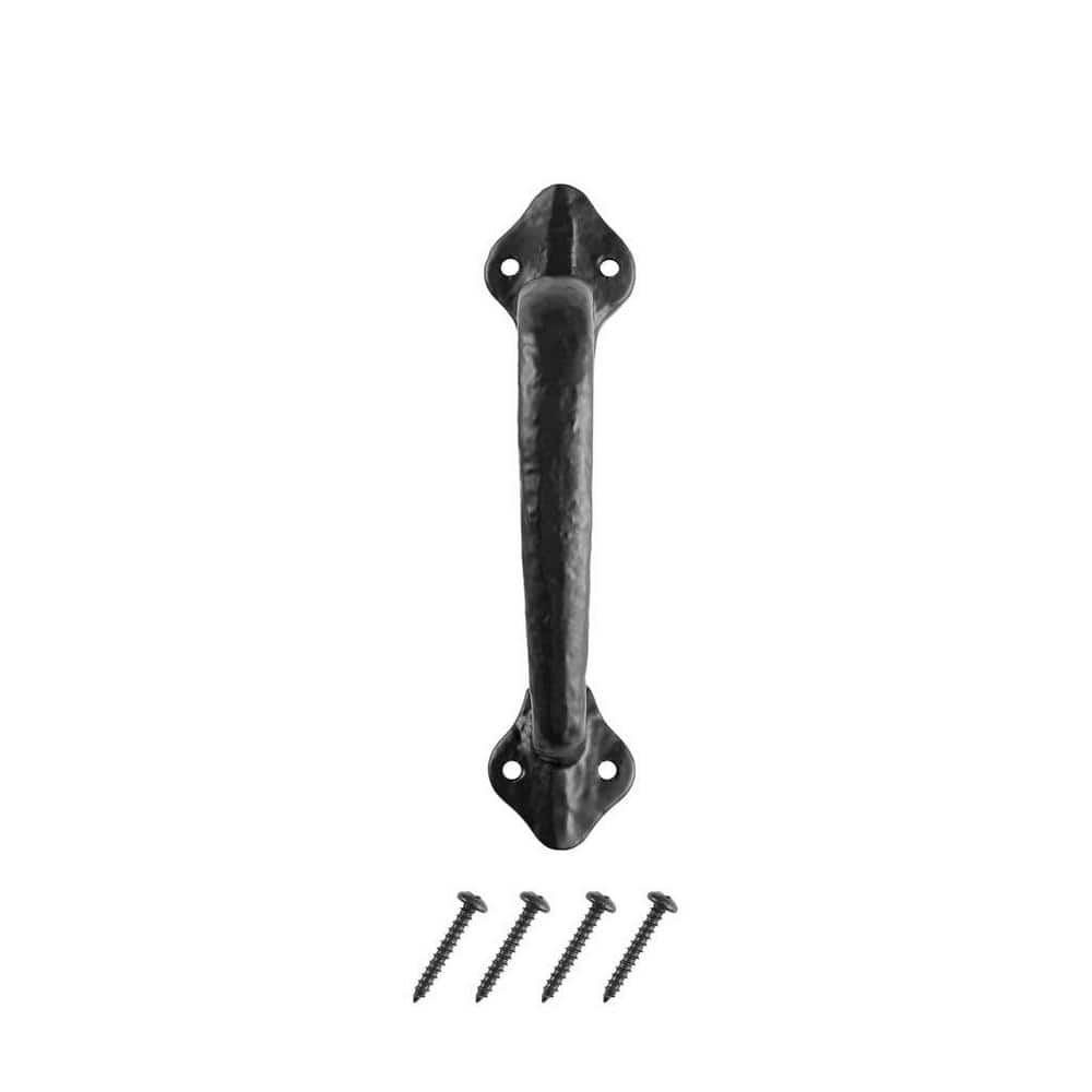 8 in. Matte Black Cast Iron Door Pull