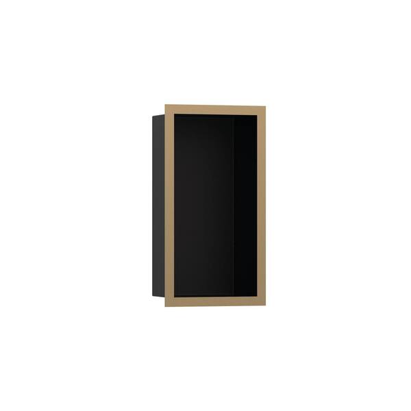 Hansgrohe XtraStoris Individual 9 in. W x 15 in. H x 4 in. D Stainless Steel Shower Niche in Brushed Bronze