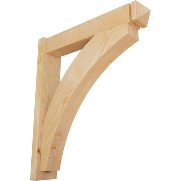 Ekena Millwork 6 in. x 34 in. x 30 in. Douglas Fir Thorton Arts and Crafts Rough Sawn Outlooker