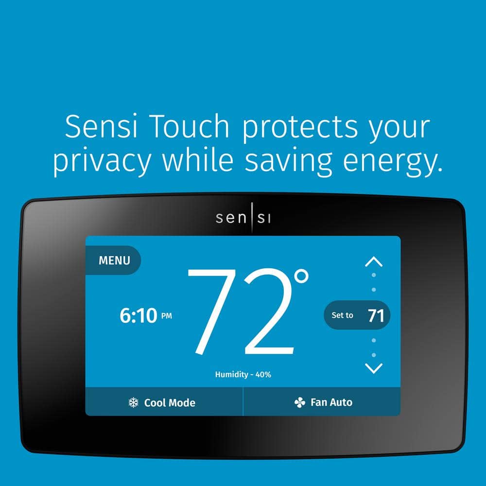 Silver Programmable Touchscreen Wi-Fi Smart Thermostat