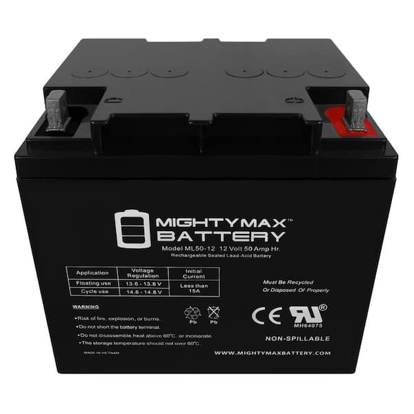 MIGHTY MAX BATTERY 12V 50AH SLA Replacement Battery for RG26P-WS ...