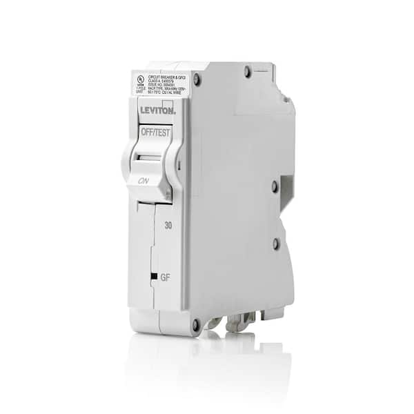 Leviton Branch Circuit Breaker, GFPE 1-Pole 30 Amp 120-Volt, Hydraulic Magnetic