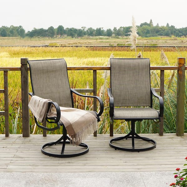 mesh swivel outdoor chairs