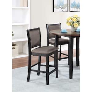 New Classic Furniture Potomac Black Counter Chair with Fabric Cushions (Set of 2)