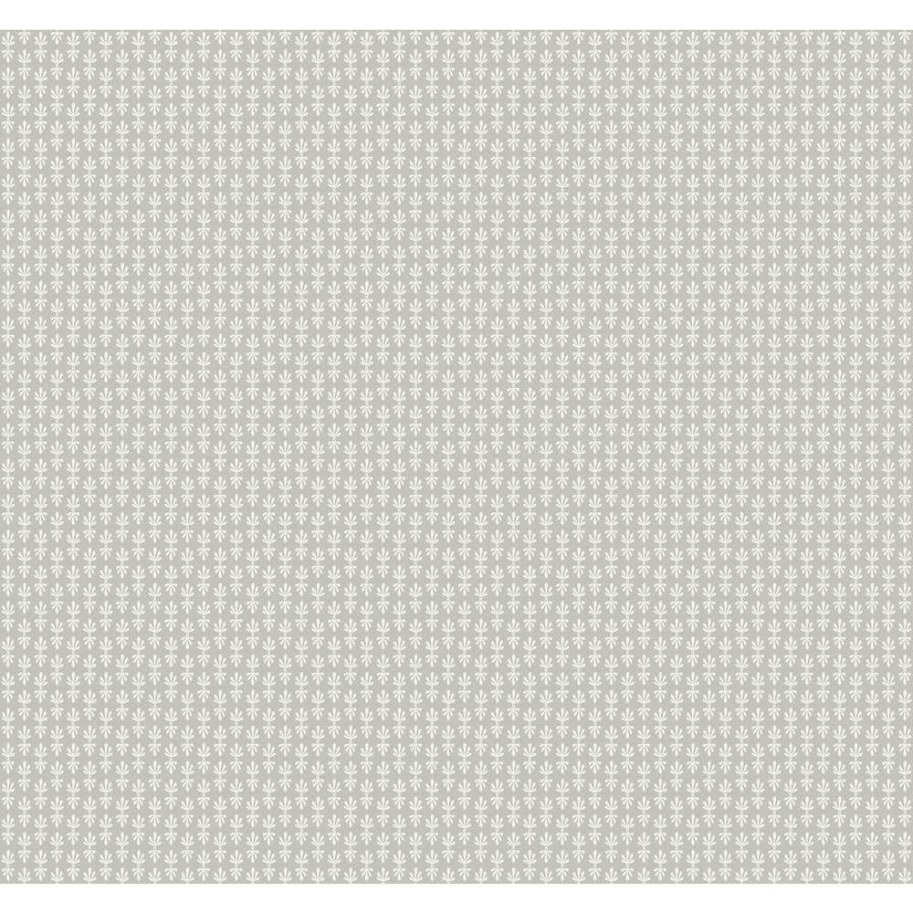 Petal Black Easy-Clean Floral Grid Wallpaper - 27" x 324"