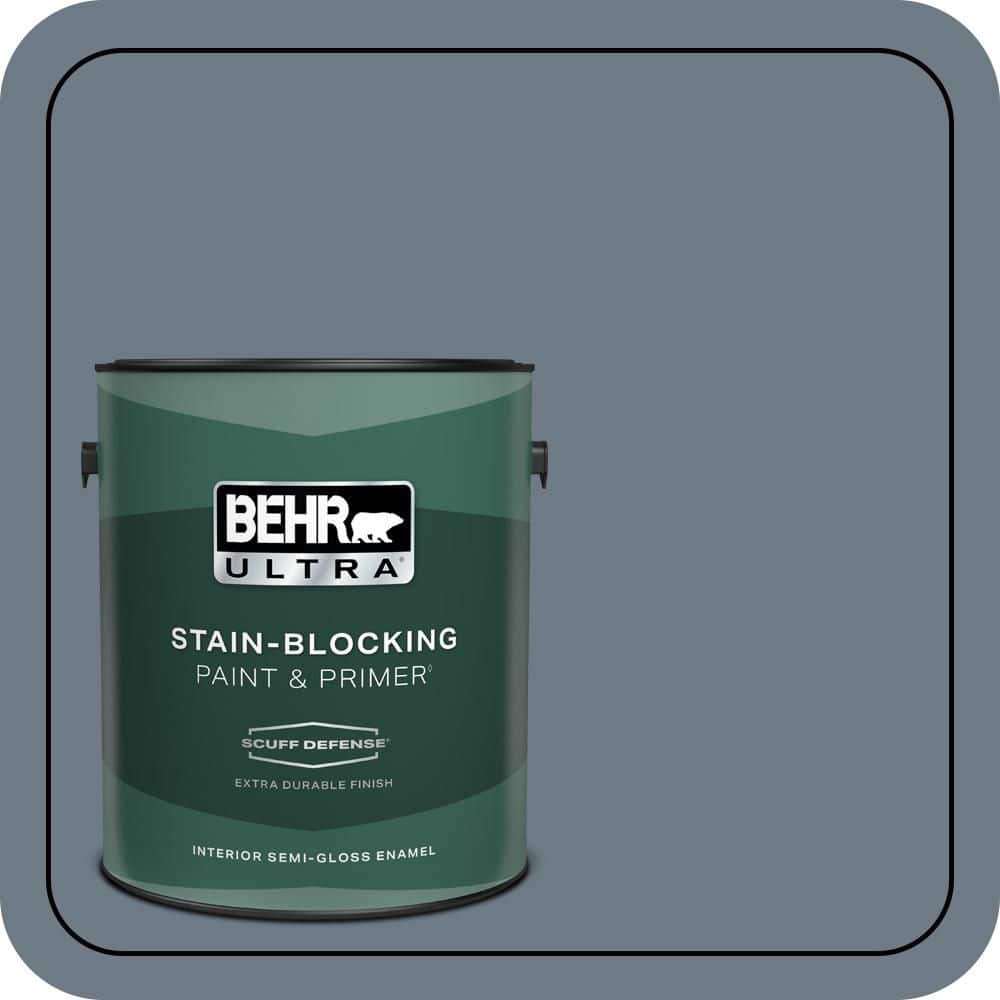 1 gal. #N490-5 Charcoal Blue Extra Durable Semi-Gloss Enamel Interior Paint & Primer price history on PriceWatchPro