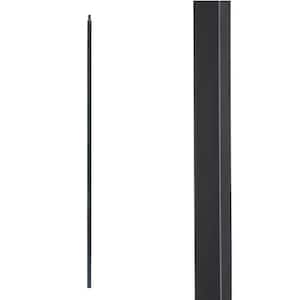 Stair Parts 44 in. x 1/2 in. Satin Black Plain Shaft Iron Baluster for Stair Remodel