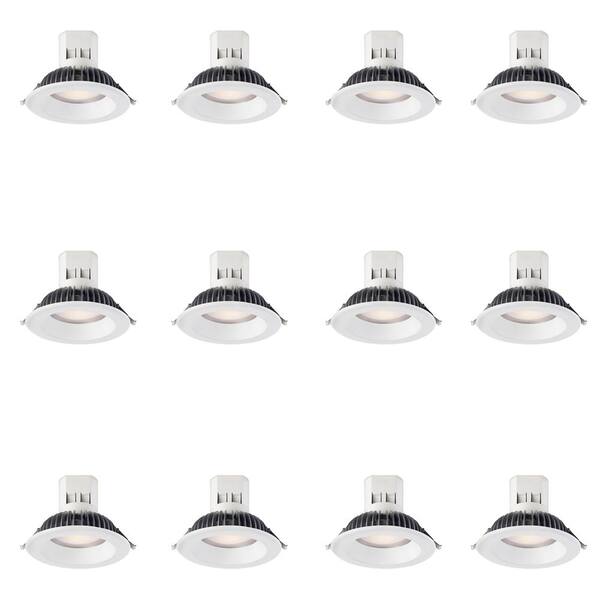 EnviroLite Easy Up 6 in. Warm White Integrated LED Recessed Light Kit with 91 CRI, 2700K J-Box (No Can Needed) (12-Pack)