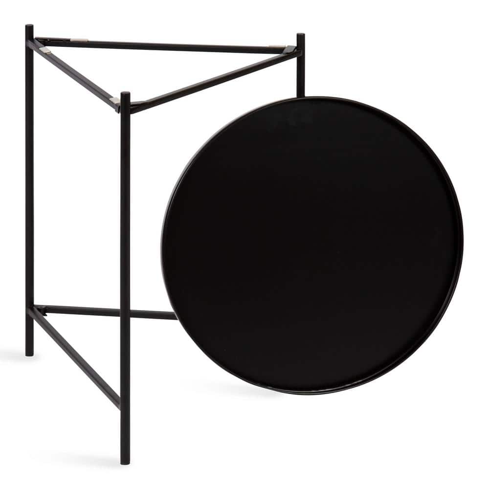 Ulani Modern Round Nesting Tables with Mango Wood and Metal Frame