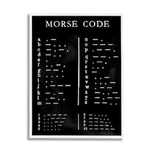 "Vintage Morse Code Chart Alphabet and Numerals" by Vision Studio Framed Print Abstract Texturized Art 11 in. x 14 in.