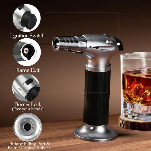 Lynzavix Whiskey Smoker Kit with Torch, 6 Flavors Wood Chips, 2
