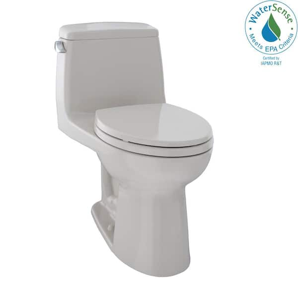 TOTO Eco UltraMax ADA Compliant 1-Piece 1.28 GPF Single Flush Elongated Toilet Sedona Beige