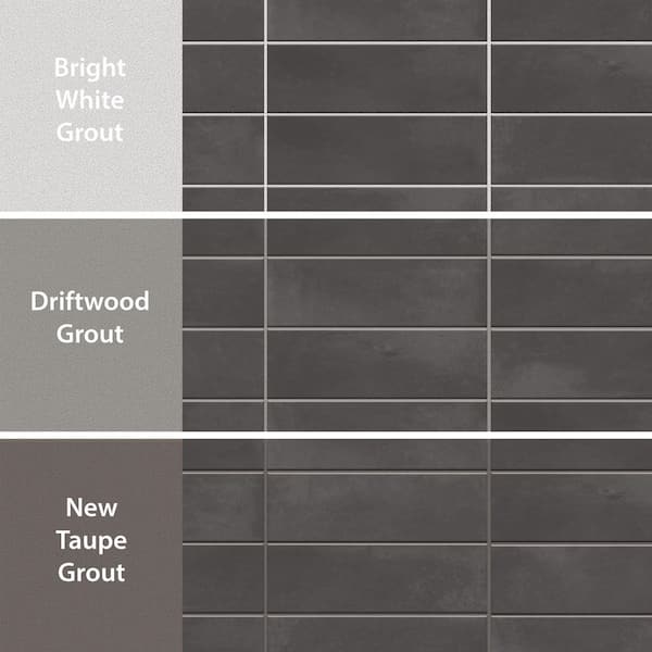 Merola Tile Coco Matte Black Hat 2 in. x 5-7/8 in. Porcelain Floor