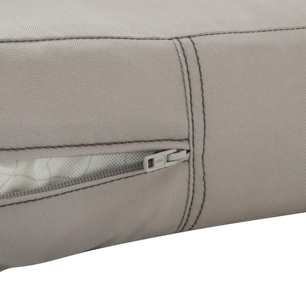 Classic Accessories Montlake FadeSafe 25 in. W x 25 in. D x 5 in. Thick  Grey Outdoor Quilted Lounge Chair Cushion 62-020-GREY-EC - The Home Depot