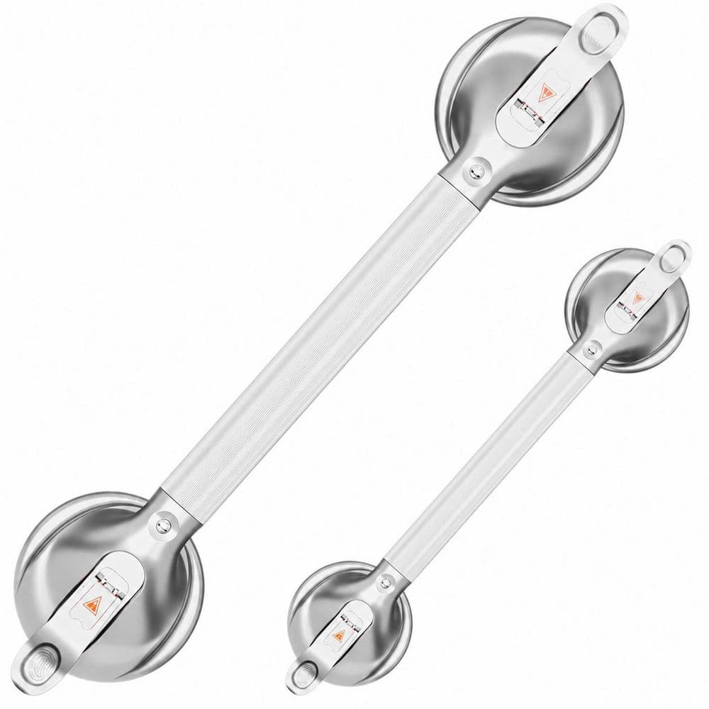 Shower Grab Bar for Bathtubs and Showers, 21 Inch, Heavy Duty with Strong Suction Cup, 300 lb Capacity, Silver price history on PriceWatchPro