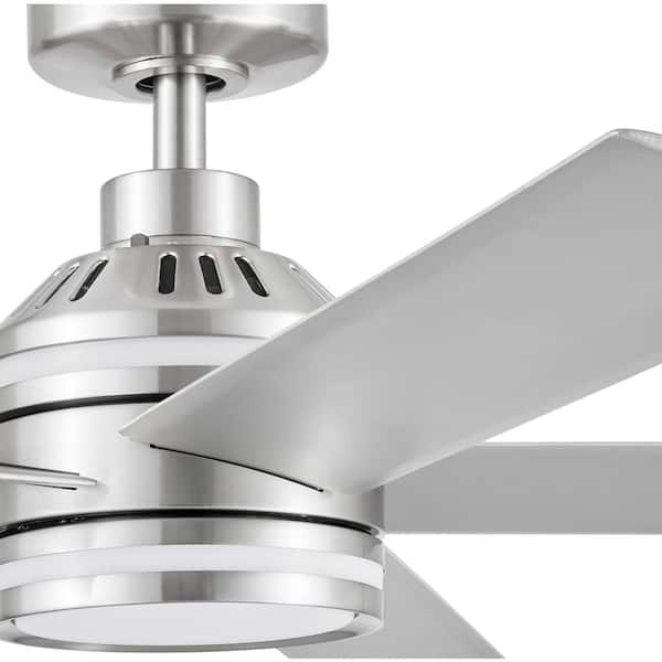 Hampton Bay Ashburrow 52 in. Indoor Brushed Nickel Ceiling Hampton Bay Ashburrow 52 in. Indoor Brushed Nickel Ceiling