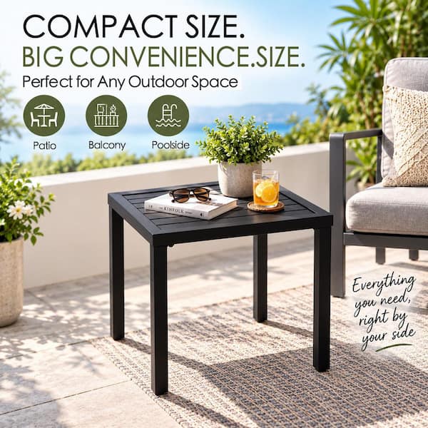 KOZYARD Kozyard 19 in. x 19 in. x 18 in. Outdoor Side Table